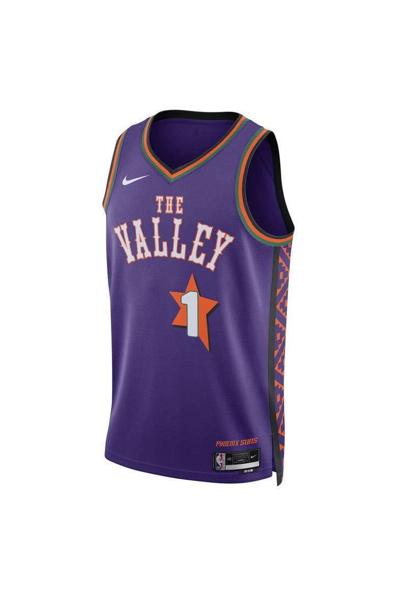 Unisex Nike Devin Booker Purple Phoenix Suns 2024/25 Swingman Player Jersey - City Edition, Alternate, color, Purple