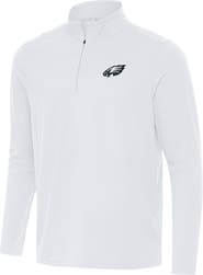 ANTIGUA Men's Antigua White Philadelphia Eagles Intent Quarter-Zip Pullover Top