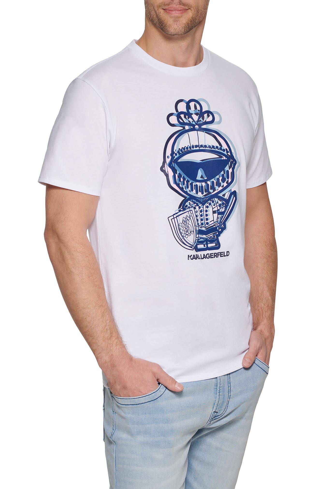KARL LAGERFELD PARIS Armour Cotton Graphic Tee (Men) | Nordstrom