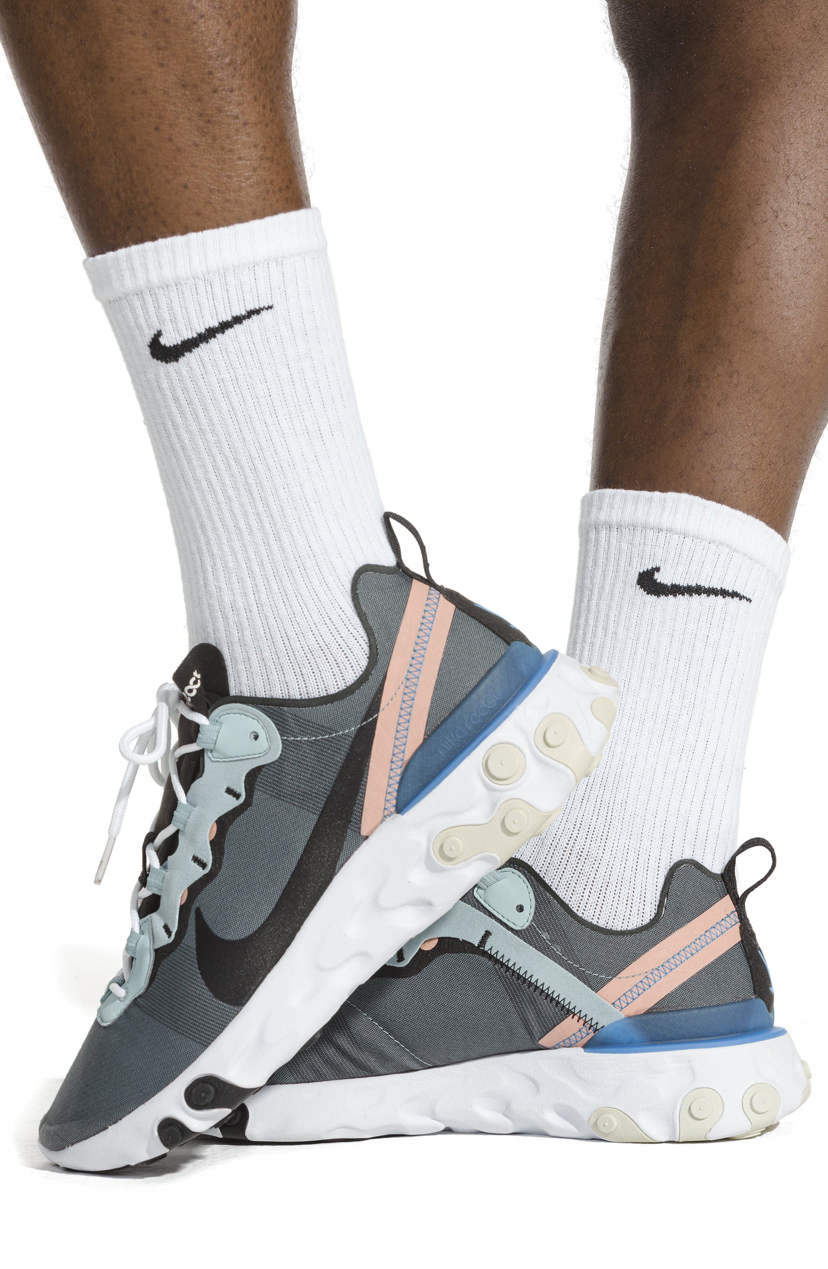React Element 55 Sneaker, Alternate, color, OCEAN CUBE/ BLACK/ PINK QUARTZ