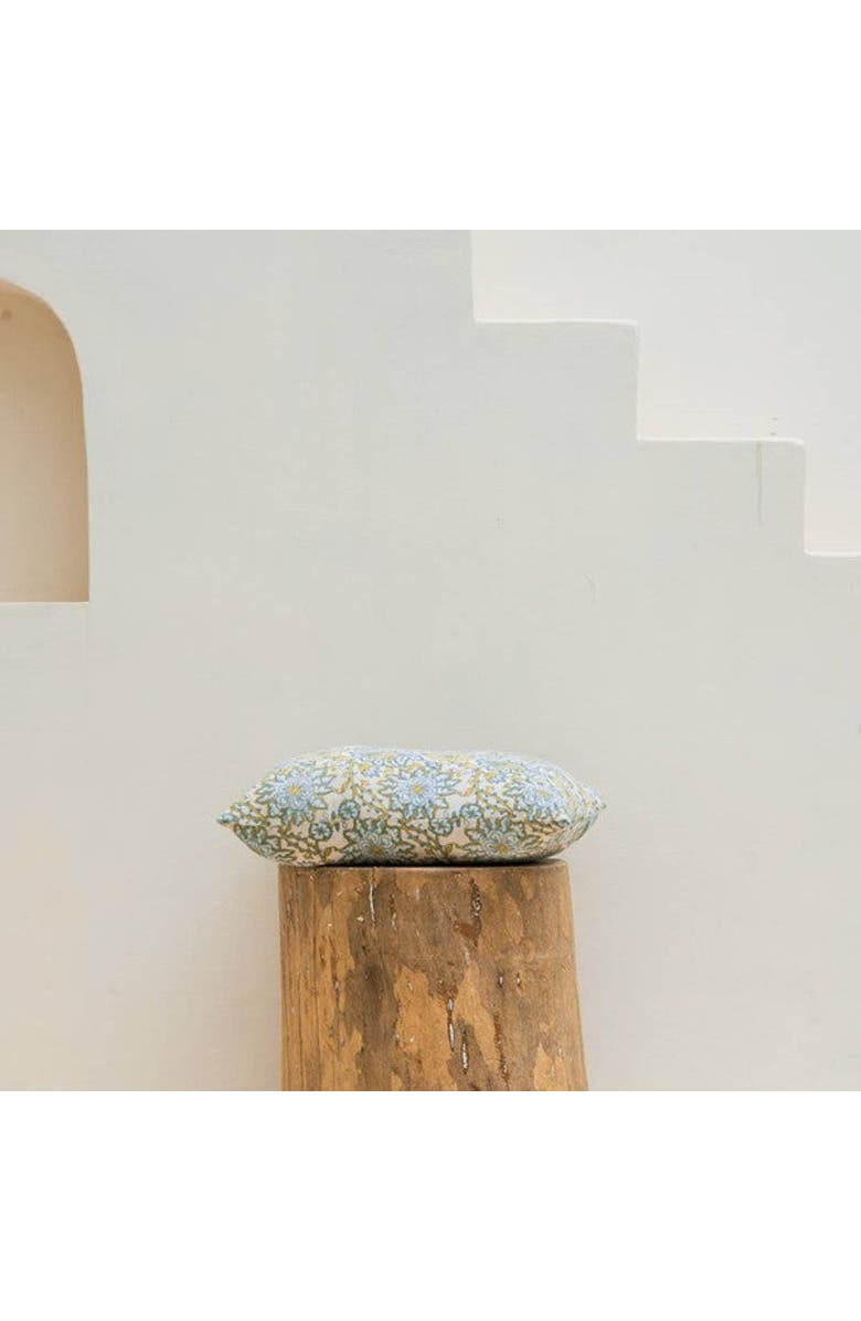 Mela Artisans Bloom Blockprint Pillow - Cover Only, Alternate, color, Blue