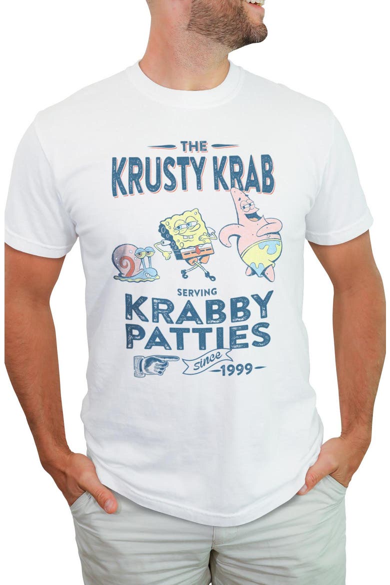 Men's SpongeBob SquarePants The Krusty Krab Since 1999  Graphic T-Shirt, Main, color, White