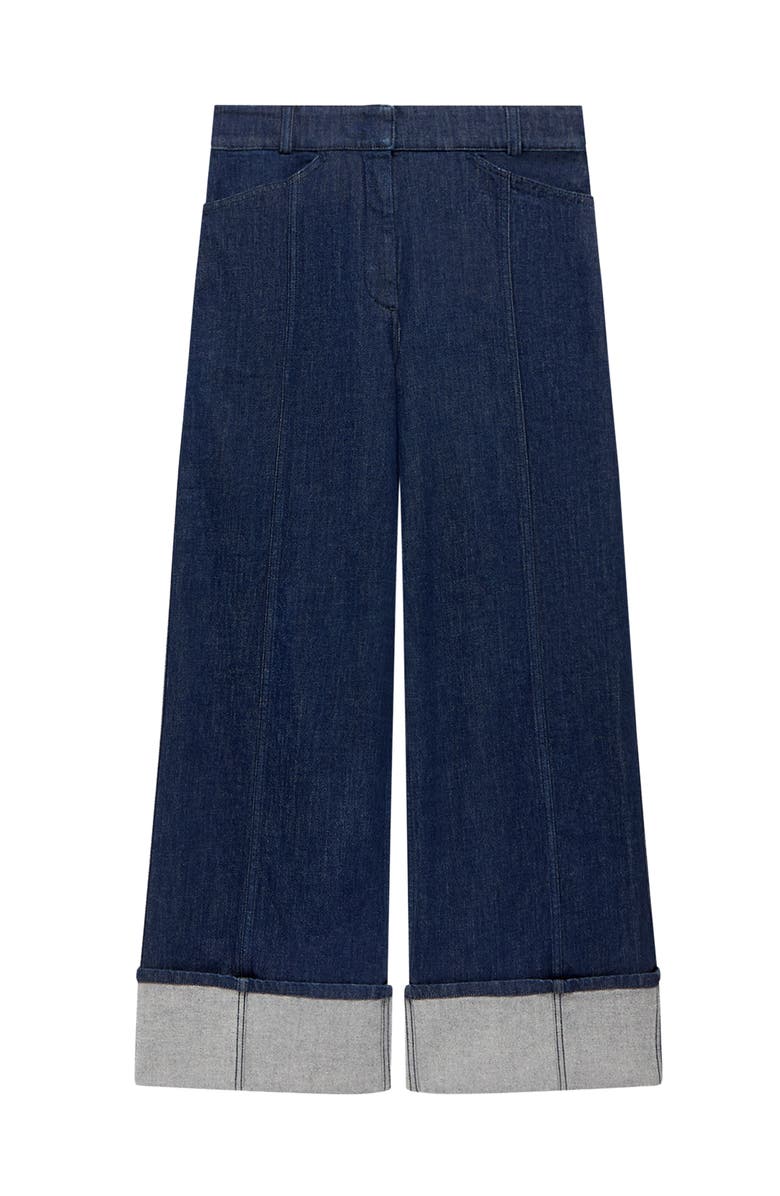 Another Tomorrow Double Face High Waist Pant, Alternate, color, Moss