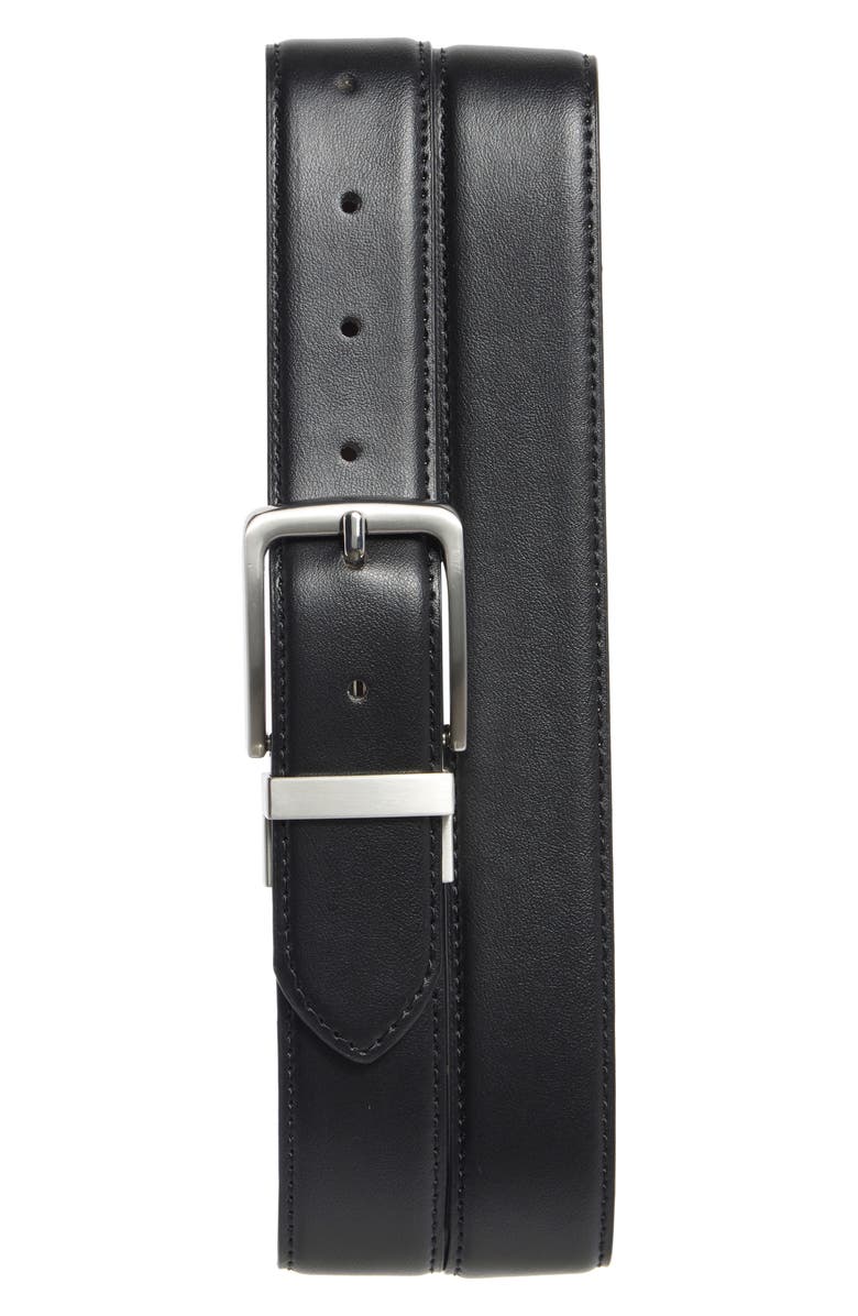 Steve Madden Casual Leather Belt, Main, color, Black/ Brown