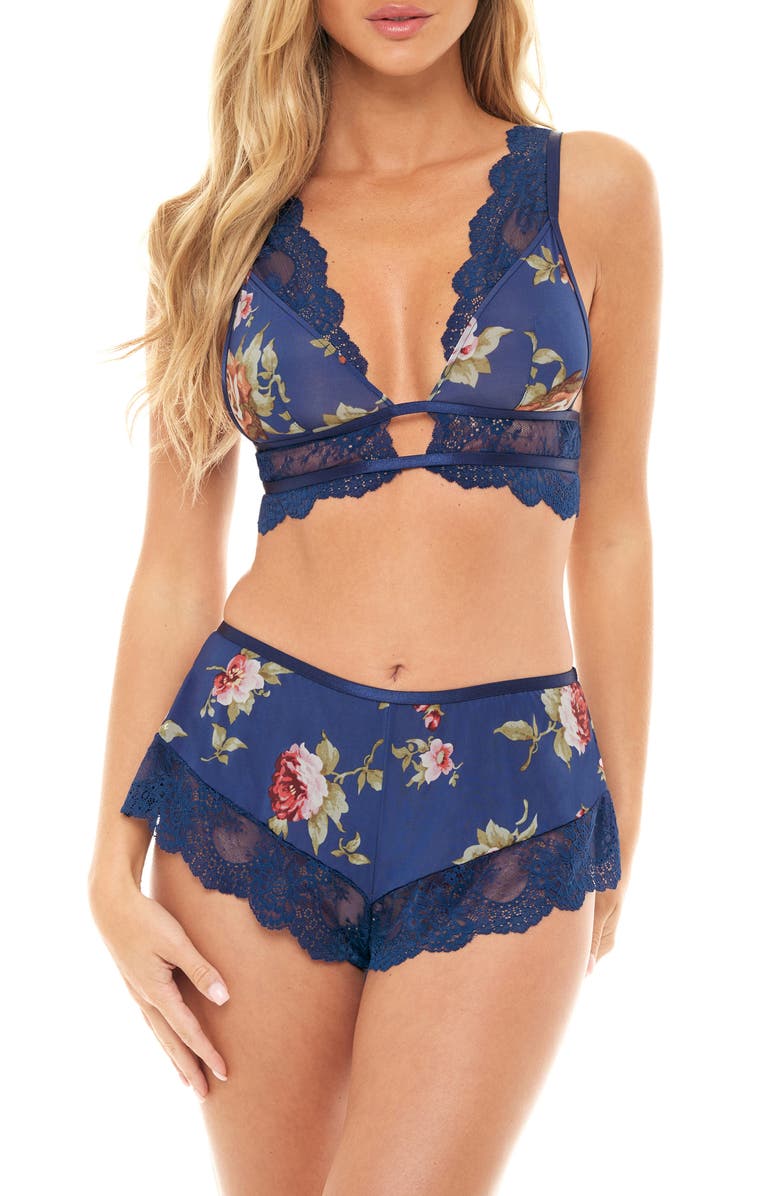 Oh La La Cheri Naeva Floral Print Bralette & Boyshorts Set, Main, color, 