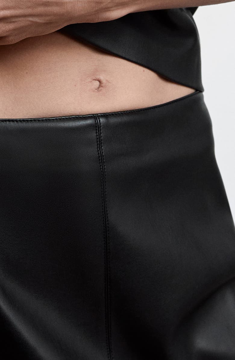MANGO Faux Leather A-Line Skirt, Alternate, color,