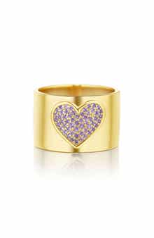 House of Frosted Pink Topaz Pavé Band Ring