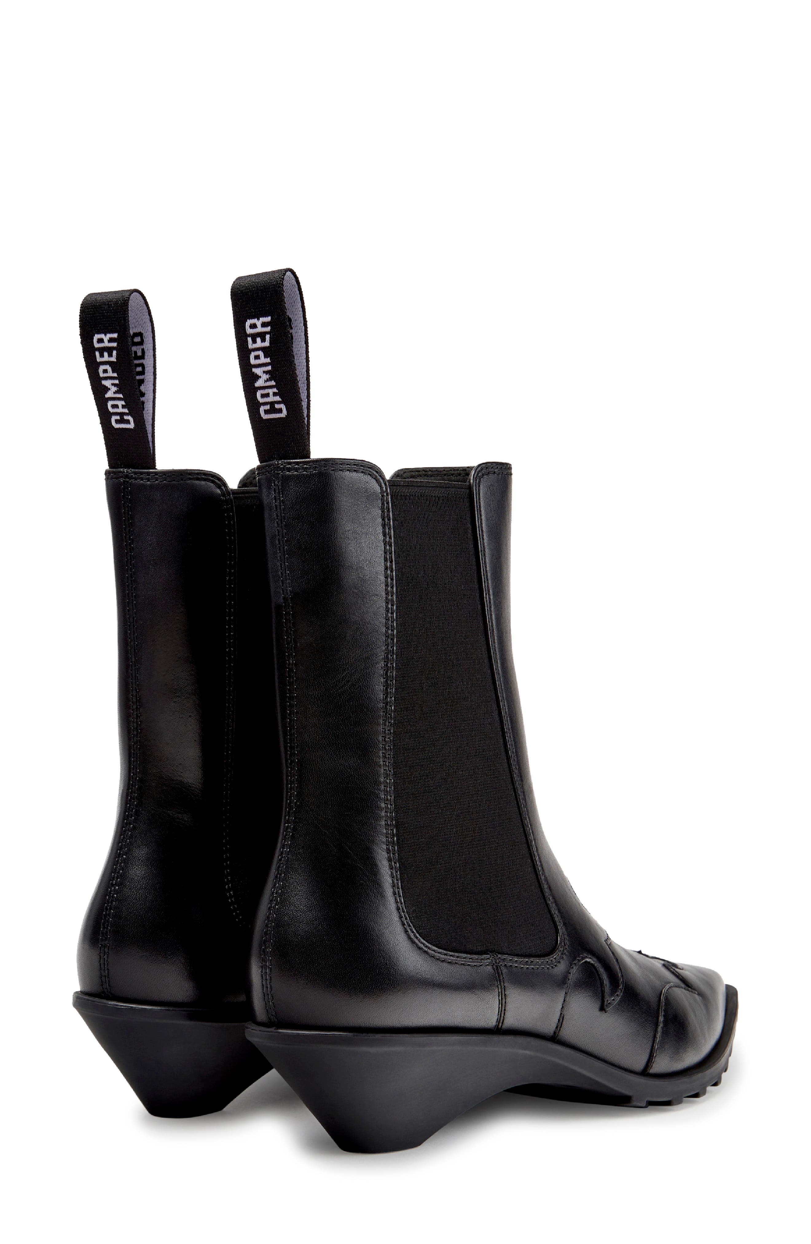 Anita Pointed Toe Chelsea Boot, Alternate, color, BLACK
