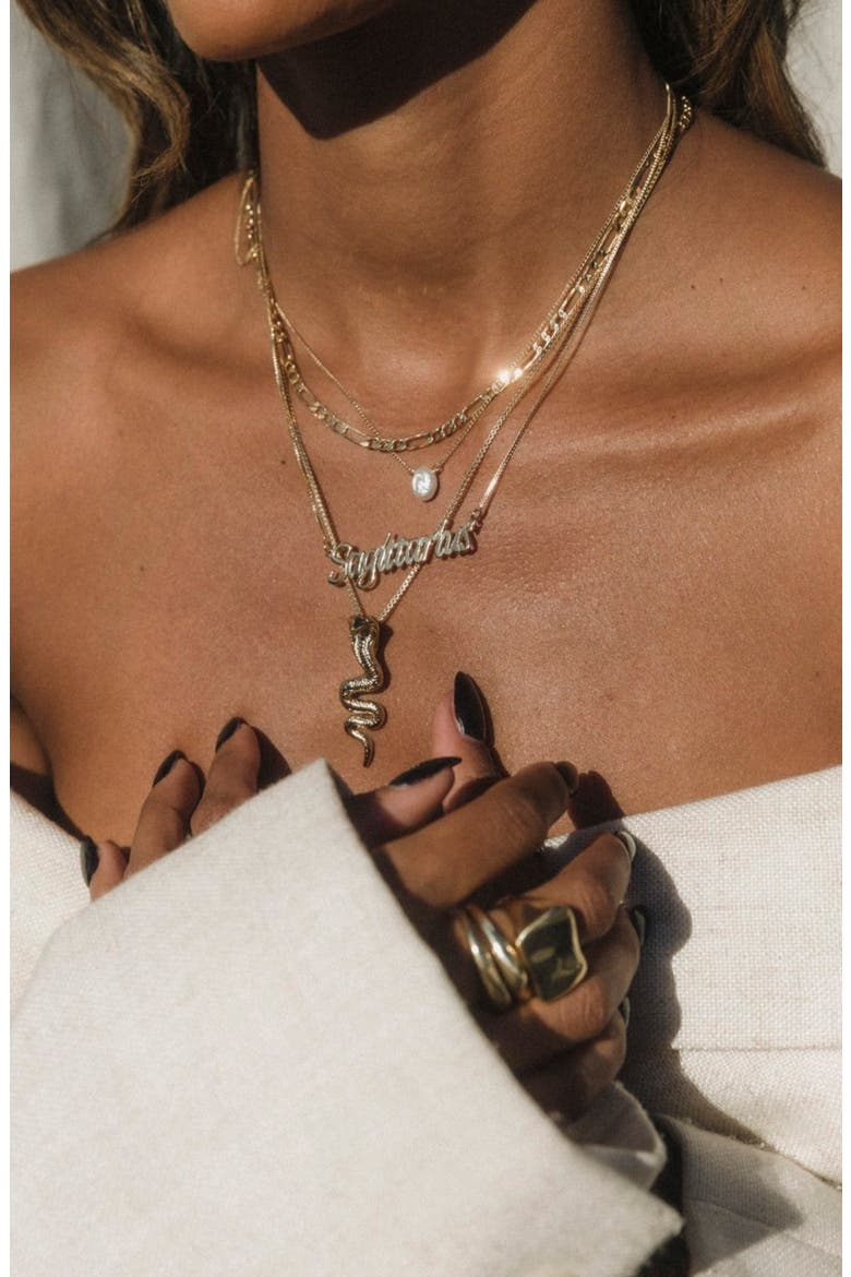 Keishi Pearl Drop Necklace, Alternate, color, GOLD