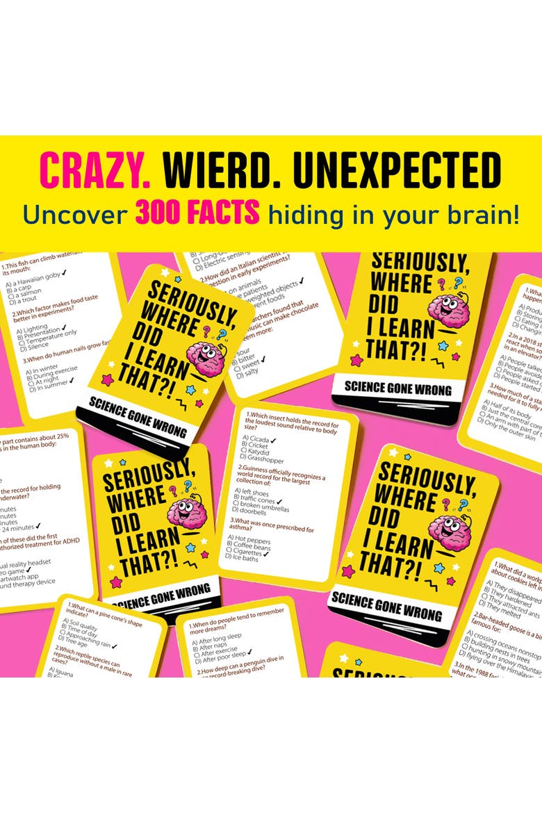 Trivia Card Games for Adults and Teens - Family Game Night, Alternate, color, Seriously Science