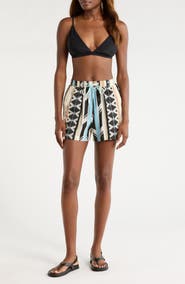 Elan Cotton Blend Cover-Up Drawstring Shorts