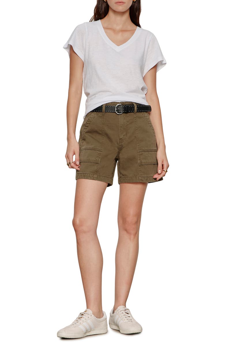 Sanctuary Boyfriend Utility Shorts, Alternate, color, Burnt Olive Green