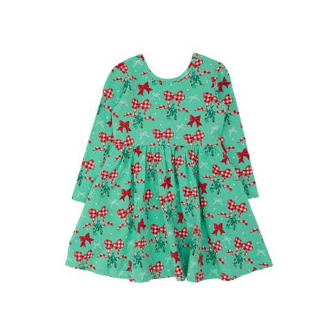 Knit Long Sleeve Twirl Dress (Little Kid))