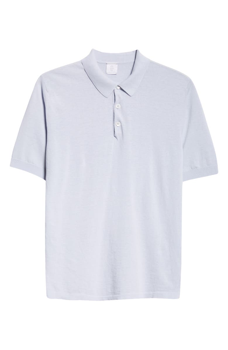 Eleventy Cotton Polo, Alternate, color, Denim