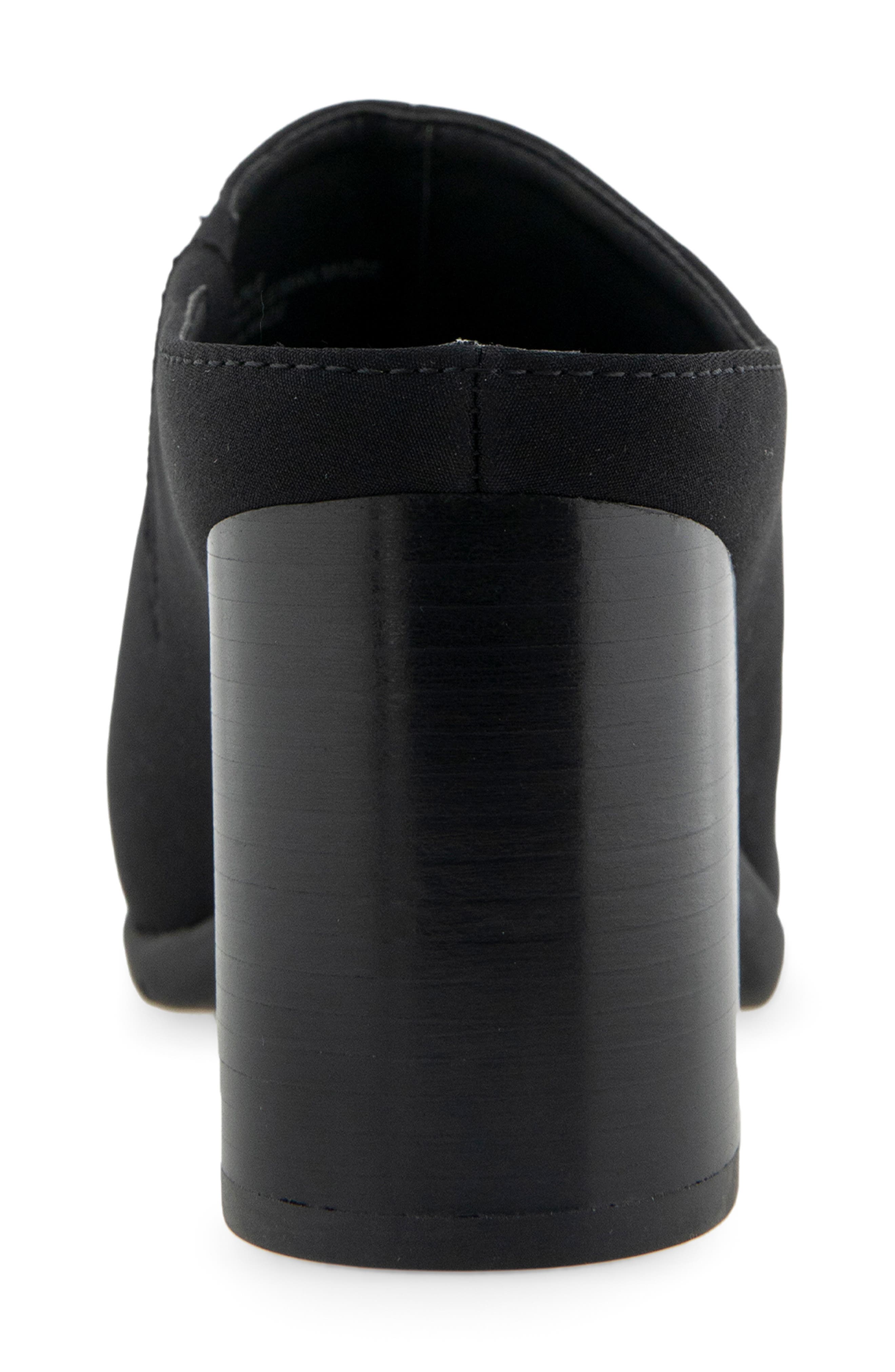 Maddy Square Toe Mule, Alternate, color, BLACK STRETCH GABARDINE FABRIC