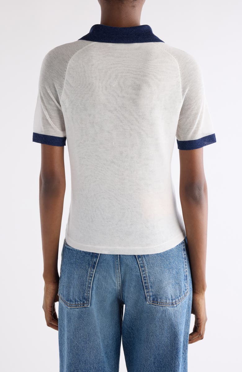 Acne Studios Kout Pocket Polo, Alternate, color, White/ Navy