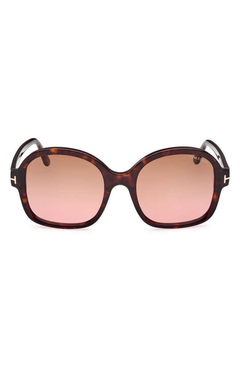 TOM FORD Hanley 57mm Butterfly Sunglasses, Main, color,