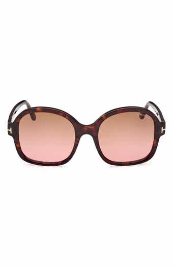TOM FORD Hanley 57mm Butterfly Sunglasses