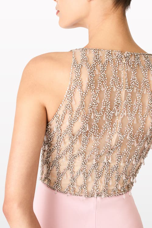Jenny Packham Dewdrop Crystal-bodice Gown In Pink