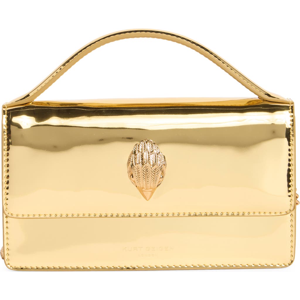 Kurt Geiger London Small Bond Top Handle Bag In Gold