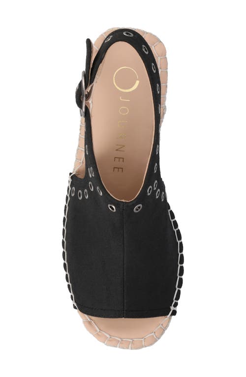 Shop Journee Collection Crisie Espadrille Wedge Sandal In Black Crisie