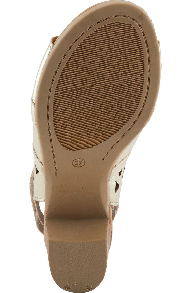 Spring Step Dorotha Cutout Block Heel Sandal, Alternate, color, Gold