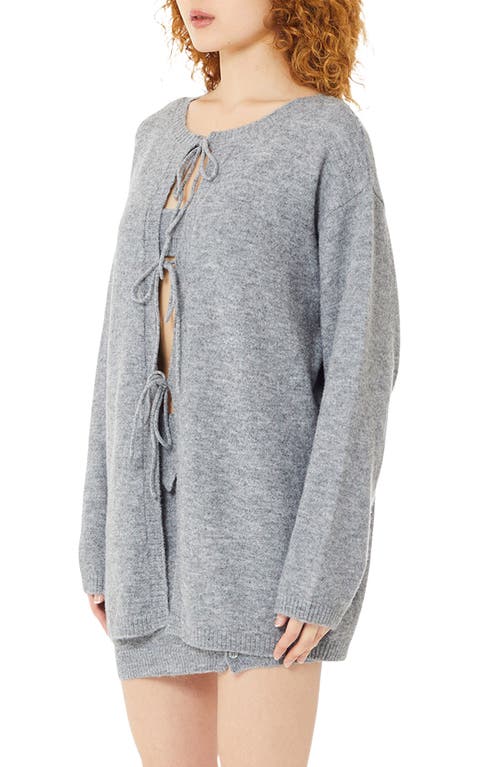 Find Me Now Owen Tie Front Cardigan In Slate