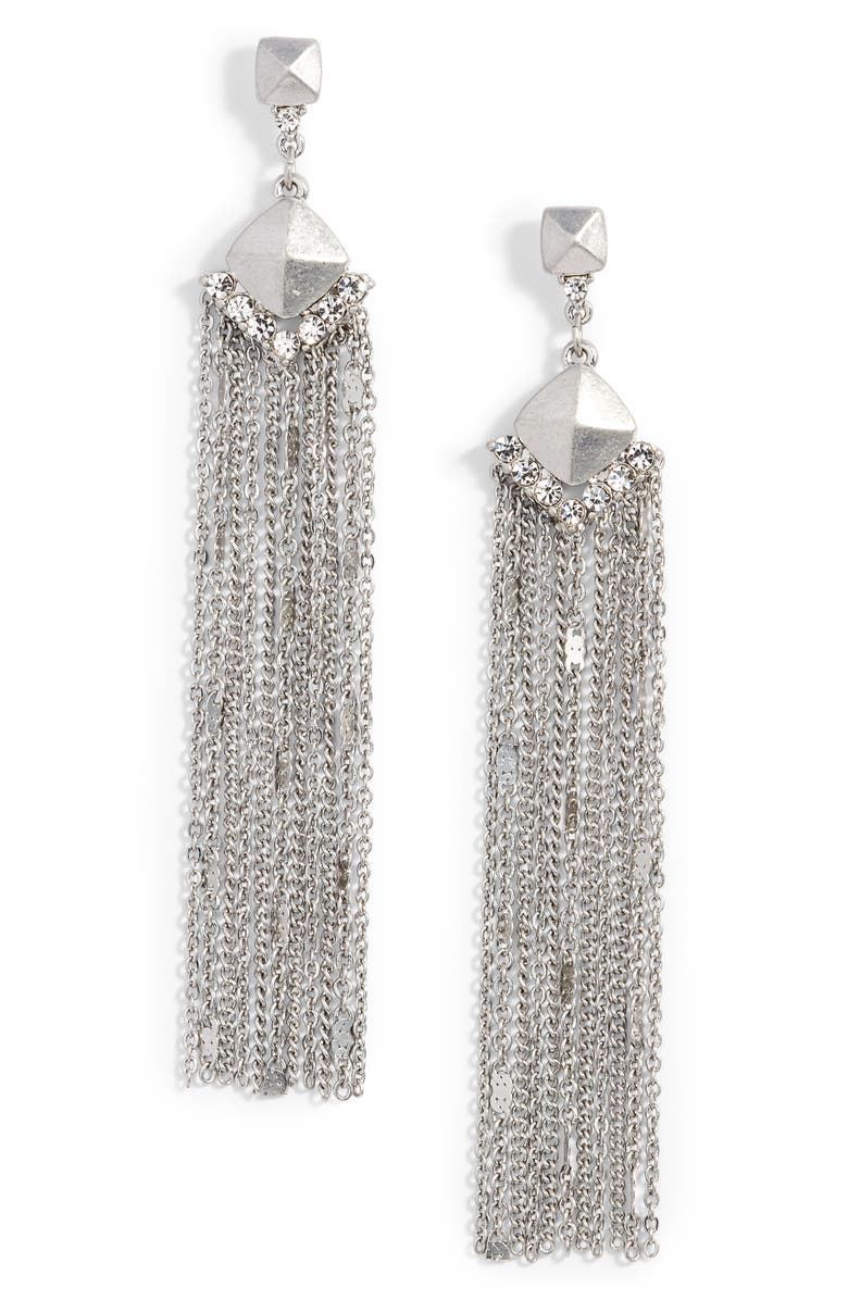 Treasure & Bond Treausre & Bond Fringe Statement Drop Earrings, Main, color,