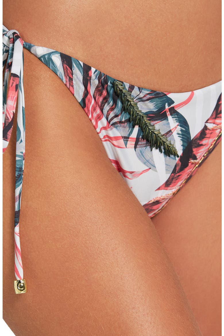 Side Tie Bikini Bottoms, Alternate, color, WHITE MULTI