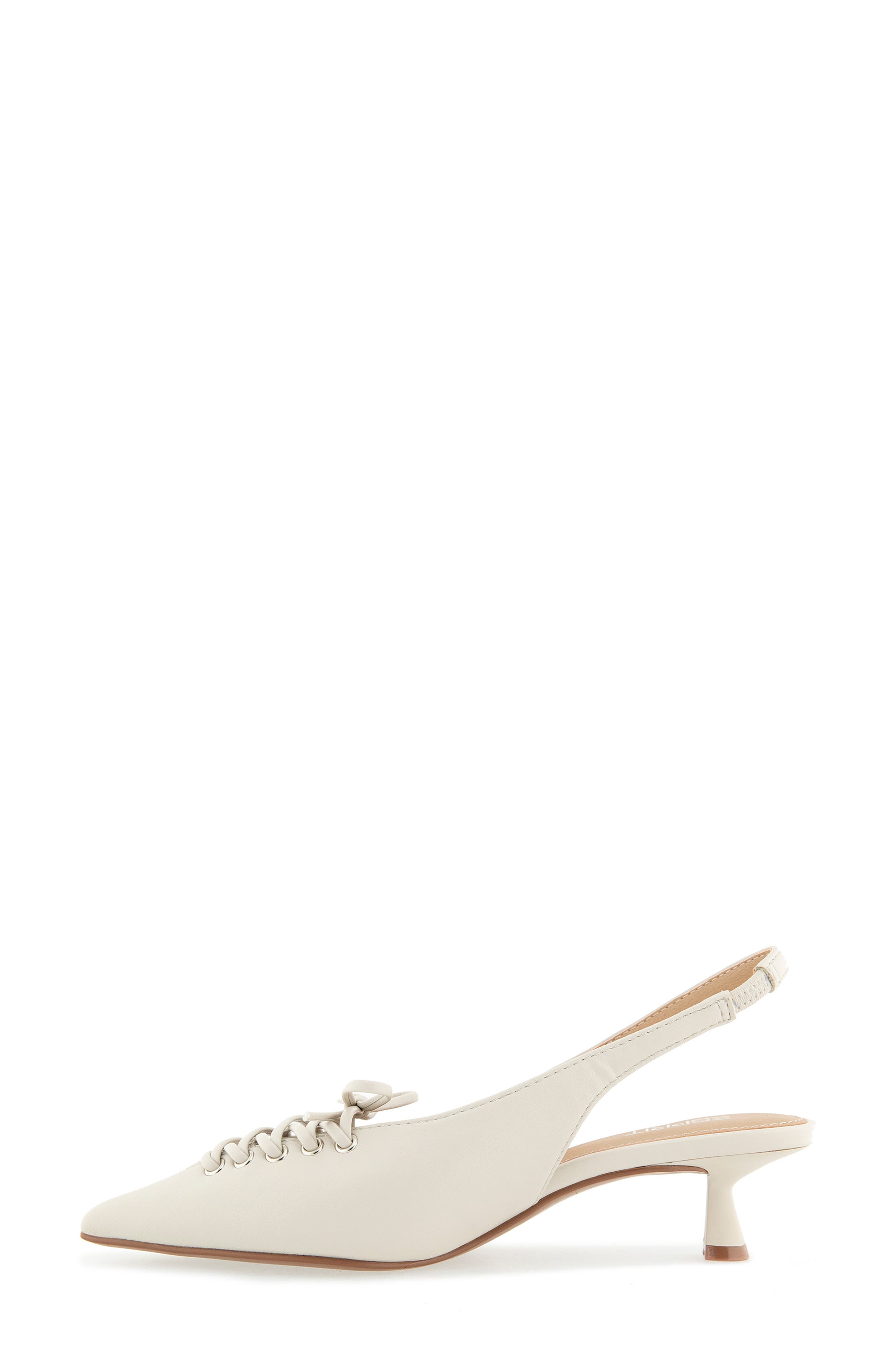 Esprit Paulina Slingback Kitten Heel Pump, Alternate, color, Ivory Pu