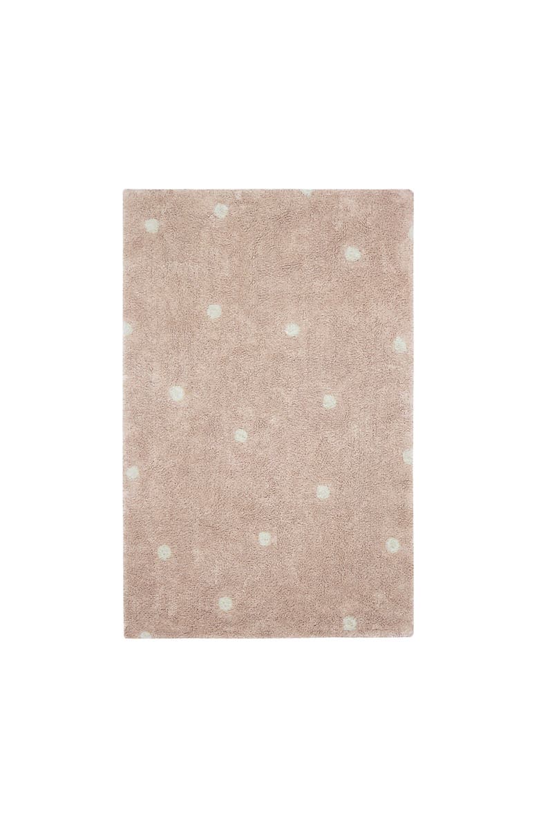 Lorena Canals Washable Rug Mini Dot, Main, color, Rose, Natural