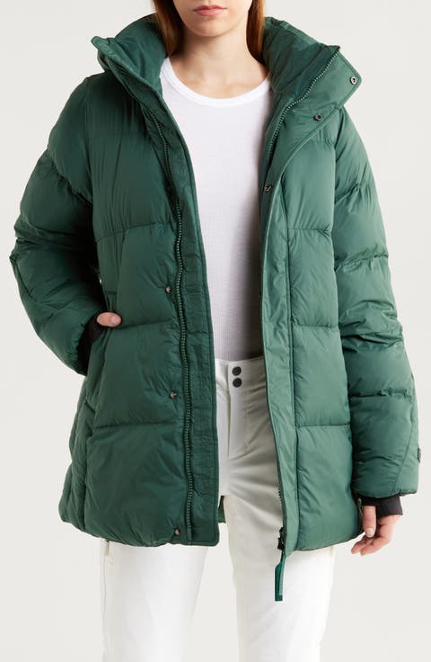 Tabei Recycled Nylon Puffer Parka with Removable Hood (Regular & Plus)