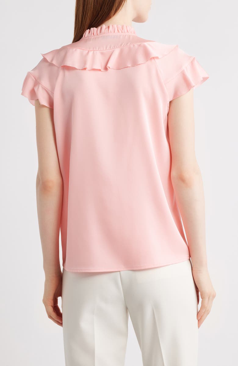 Elie Tahari The Zion Stretch Silk Pleated Blouse, Alternate, color, 