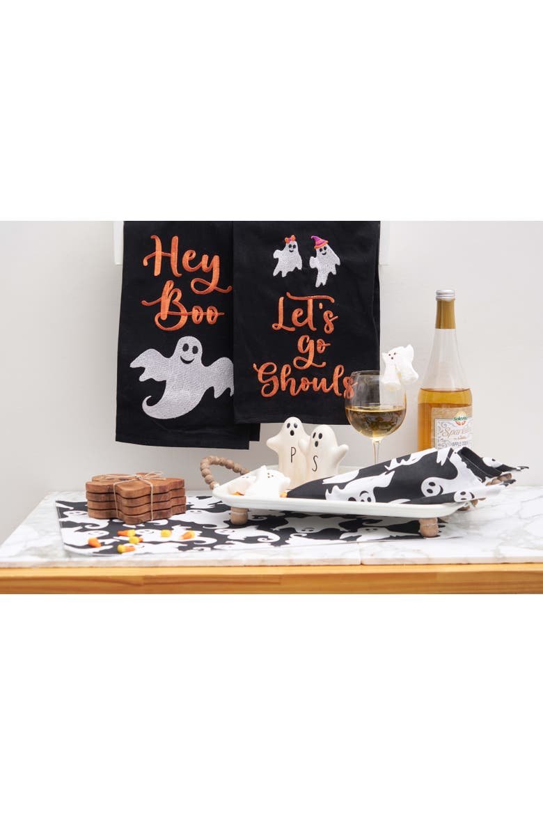 Hey Boo Napkin, Alternate, color, Black
