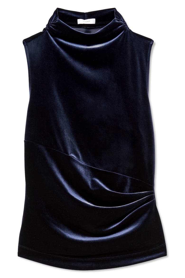 Remi Mock Neck Sleeveless Velvet Top, Alternate, color, GOLD