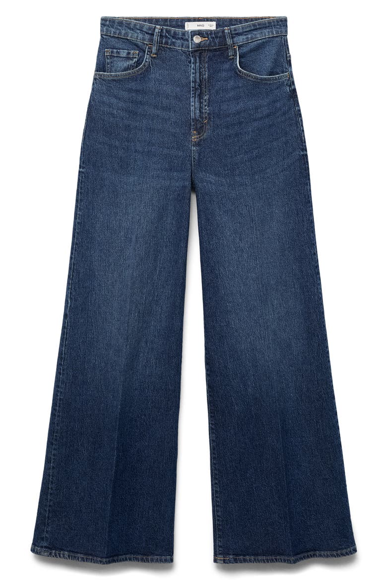 Elise High Waist Wide Leg Jeans, Alternate, color, DARK BLUE