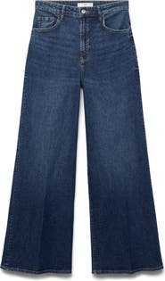 MANGO Elise High Waist Wide Leg Jeans