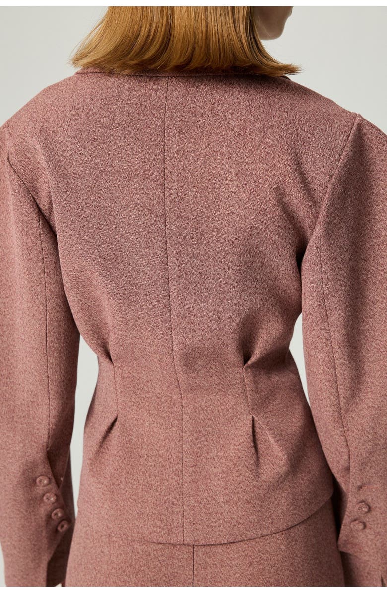 Nocturne Double-Breasted Tailored Blazer, Alternate, color, Burgundy