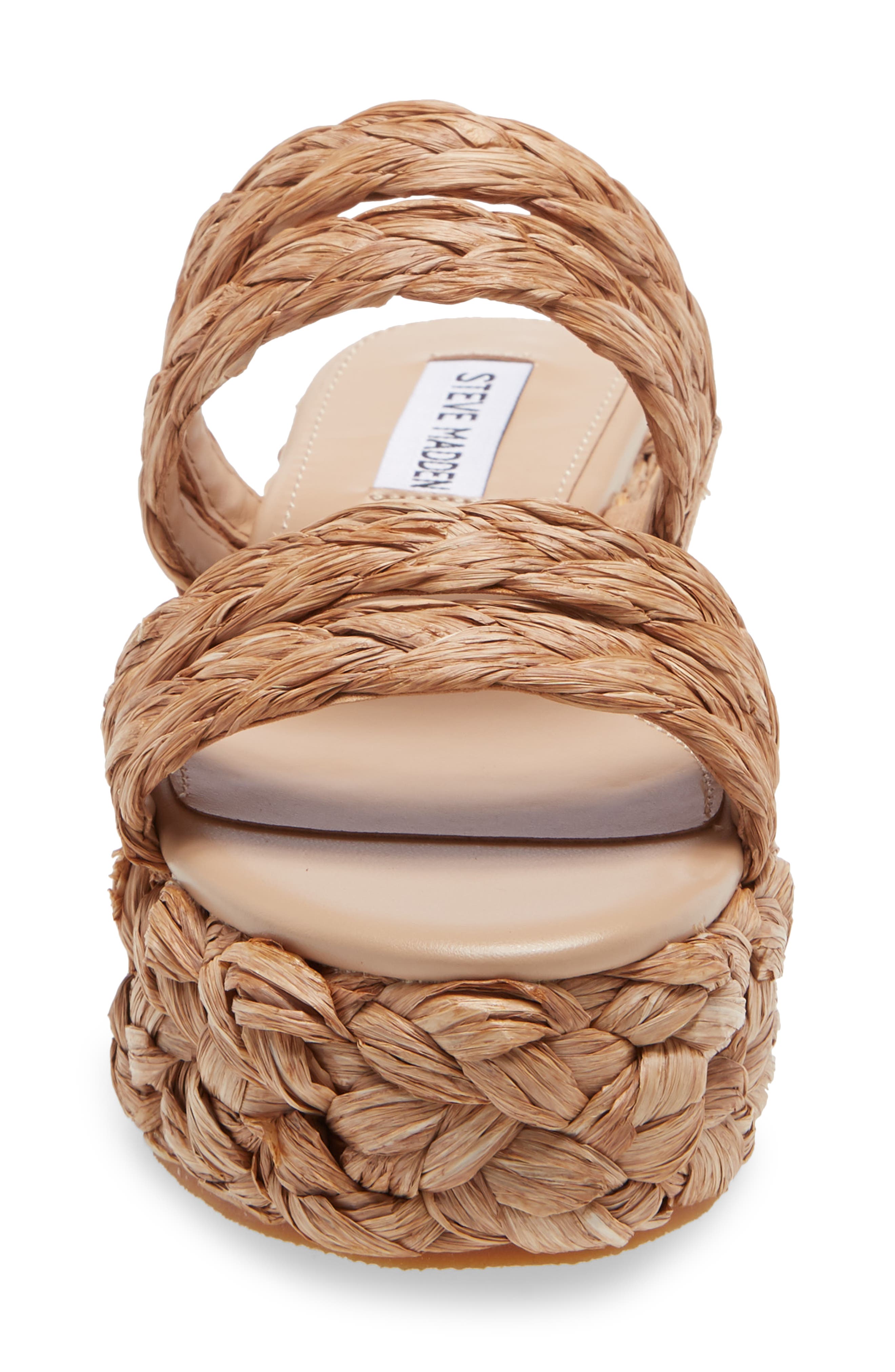 Cannes Platform Espadrille Slide Sandal, Alternate, color, DARK NATURAL