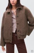 MANGO TEEN Faux Shearling Bomber Jacket