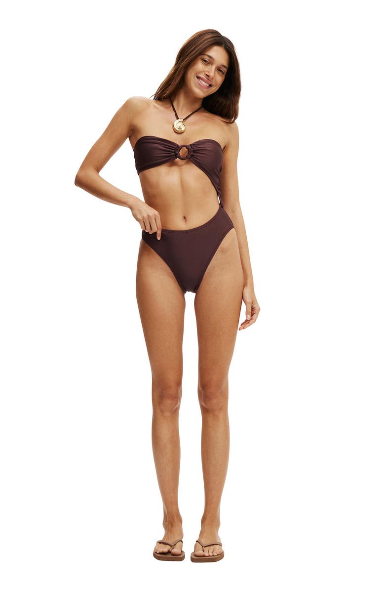 COTTON ON BODY Women's Ring Bandeau One Piece Brazilian, Alternate, color, 