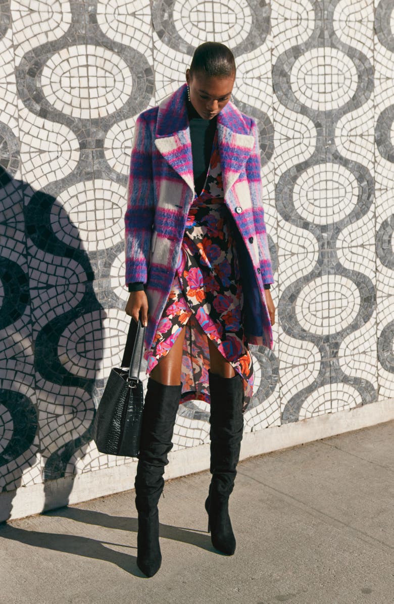 Halogen<sup>®</sup> Bold Plaid Coat, Alternate, color, 