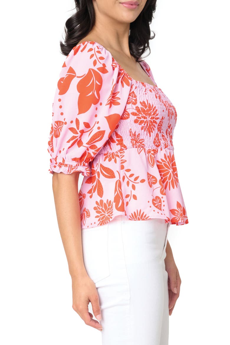 Sycamore Smocked Top, Alternate, color, FESTIVAL FLORAL