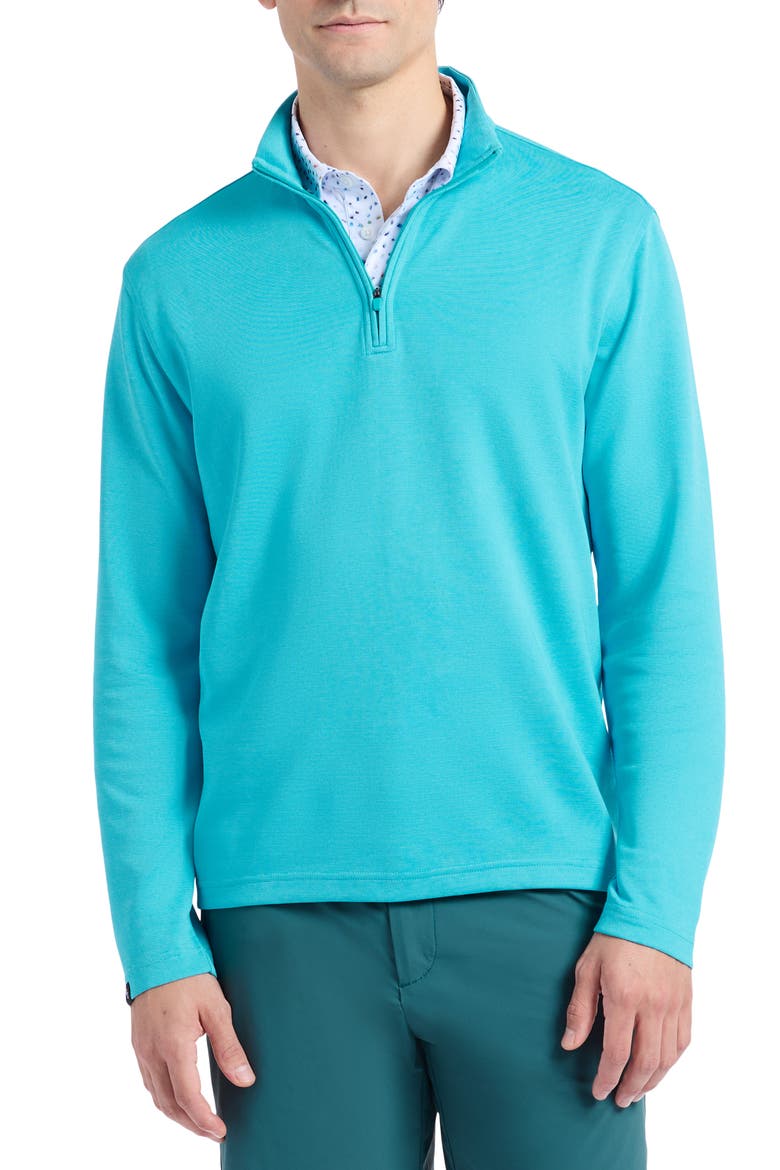 Troland Quarter Zip Pullover, Main, color, PEACOCK BLUE