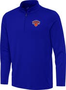 ANTIGUA Men's Antigua Blue New York Knicks Reprocess Quarter-Zip Top
