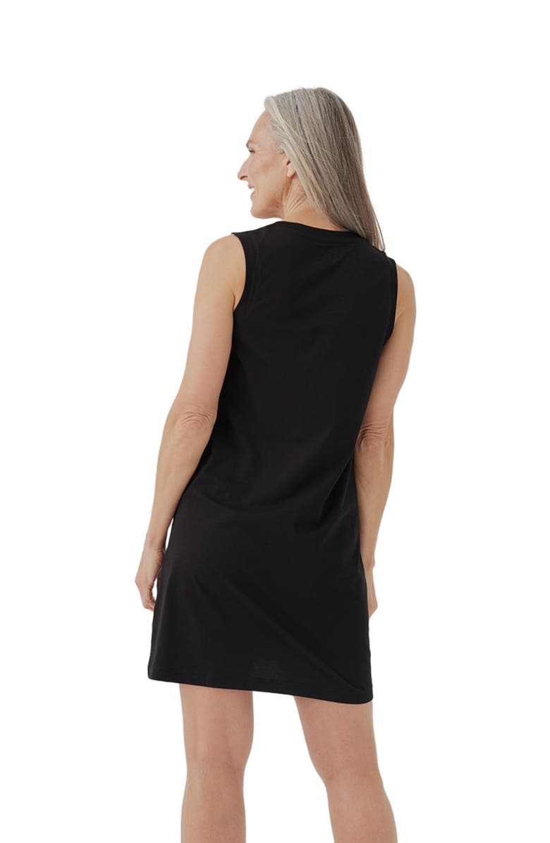 Pact Organic Softspun A-Line Tank Dress, Alternate, color, Black