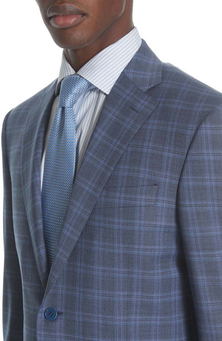Canali Siena Classic Fit Plaid Wool Suit, Alternate, color, 