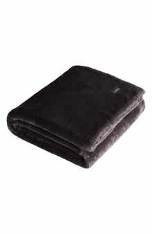 Kenneth Cole New York Solid Faux Fur Throw