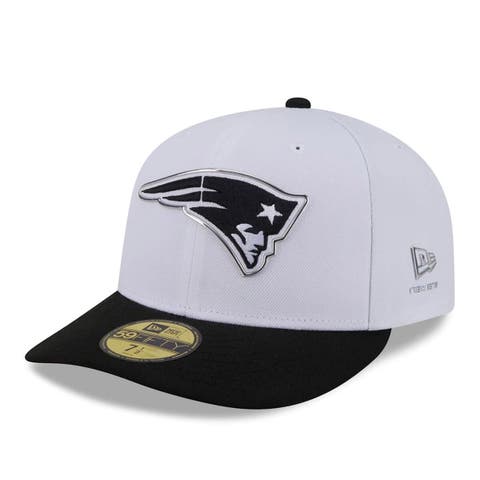 Men's New Era  White/Black New England Patriots 2026 NFL Draft Pre-Curved 59FIFTY Fitted Hat