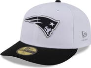 New Era Men's New Era  White/Black New England Patriots 2026 NFL Draft Pre-Curved 59FIFTY Fitted Hat